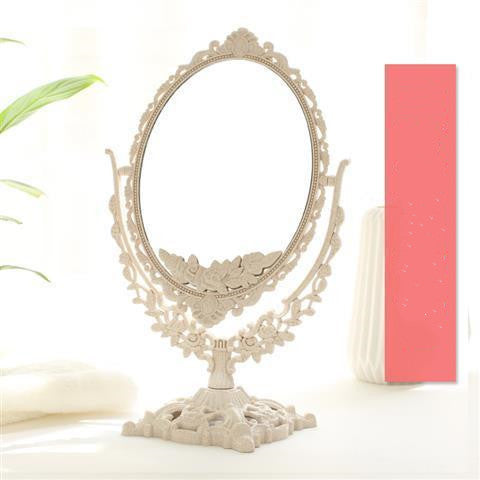 With the Princess Mirror European-style Makeup Mirror New Retro Mirror