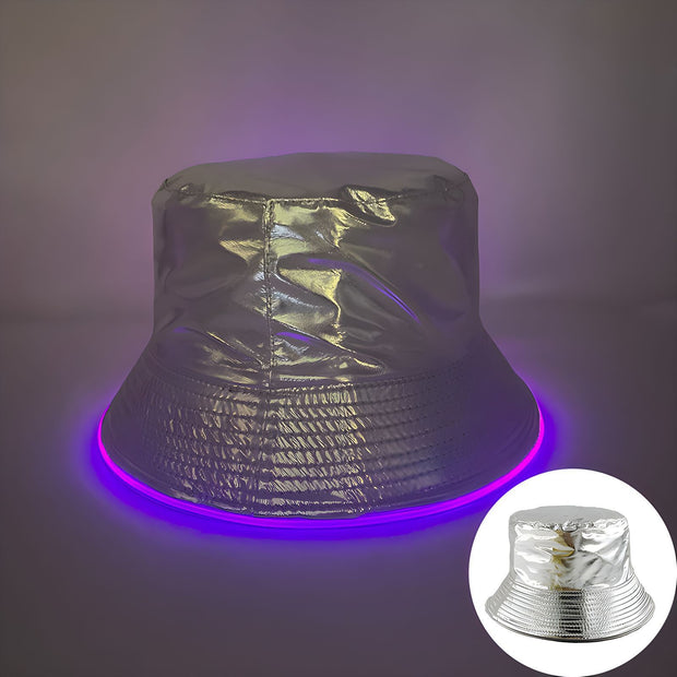 Bar Disco Glowing Bucket Hat Halloween Party LED Light