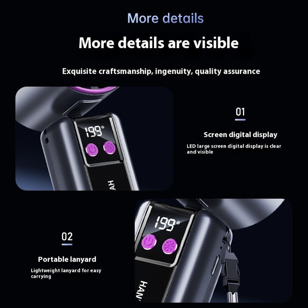 New Handheld Cooling Fan Foldable Portable Portable Small Mini Outdoor Halter Fan