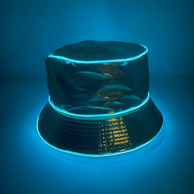 Bar Disco Glowing Bucket Hat Halloween Party LED Light