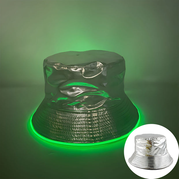 Bar Disco Glowing Bucket Hat Halloween Party LED Light