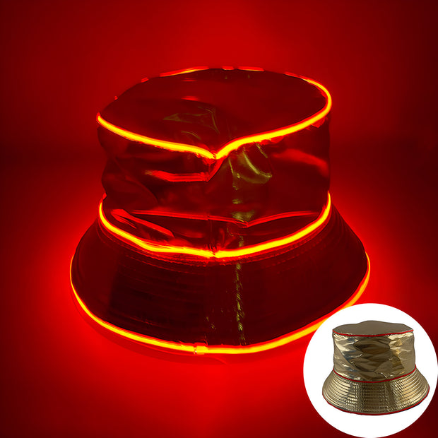 Bar Disco Glowing Bucket Hat Halloween Party LED Light