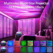 LED Star Galaxy Projector Lamp Spotlight Colorful Rotating Magic Ball Bedroom Atmosphere Lamp Bar KTV Disco Party Stage Light